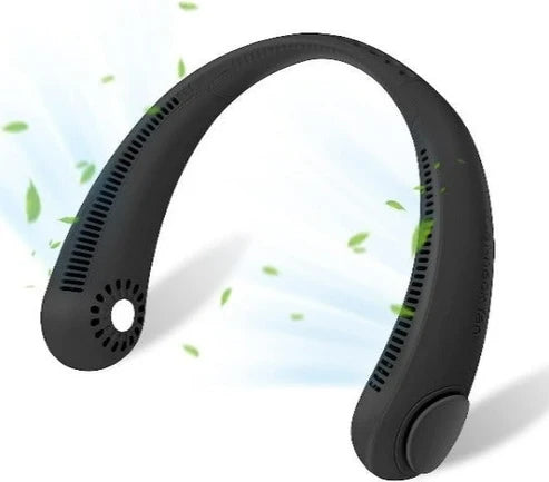 Portable Hands-Free Neck Fan – Ultra-Quiet Cooling with 360° Surround Airflow (White)